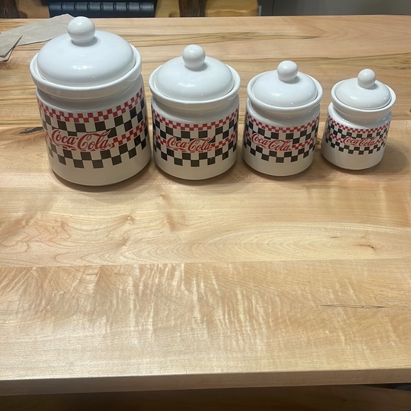 Coca-Cola ceramic canisters - Picture 1 of 10